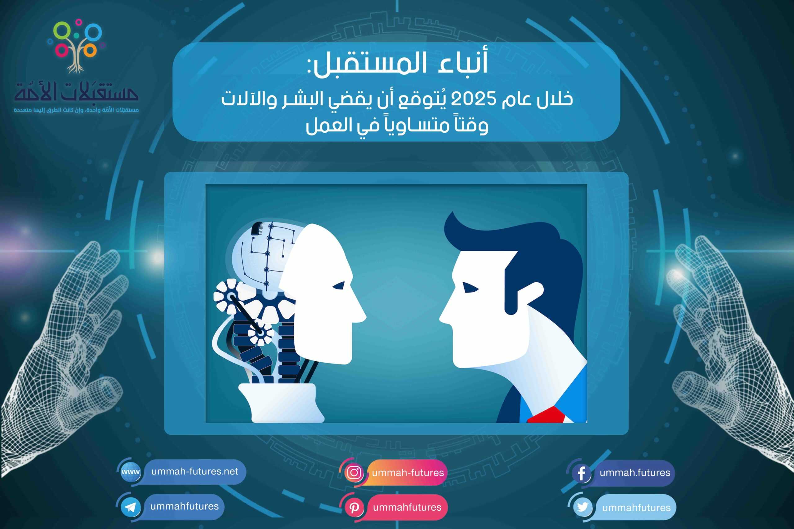 خلال عام 2025 يُتوقع أن يقضي البشر والآلات وقتاً متساوياً في العمل