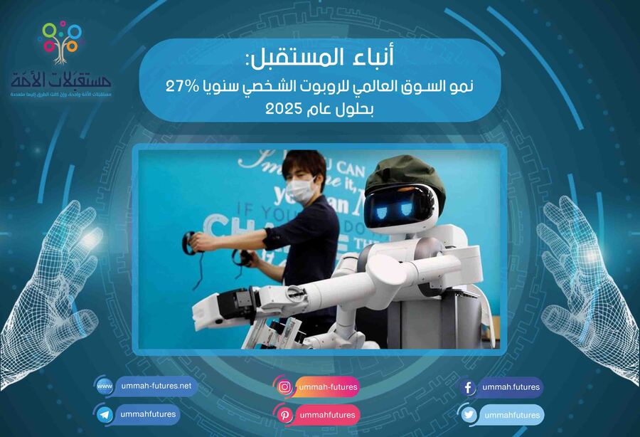 نمو السوق العالمي للروبوت الشخصي سنويا 27% بحلول عام 2025