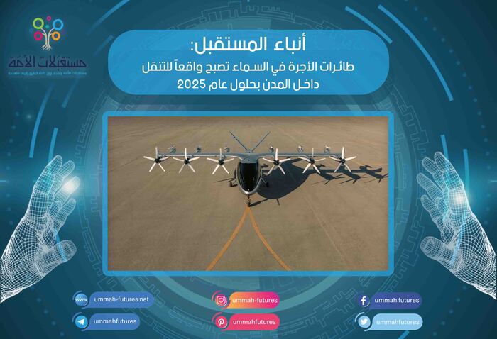 طائرات الأجرة في السماء تصبح واقعاً للتنقل داخل المدن بحلول عام 2025
